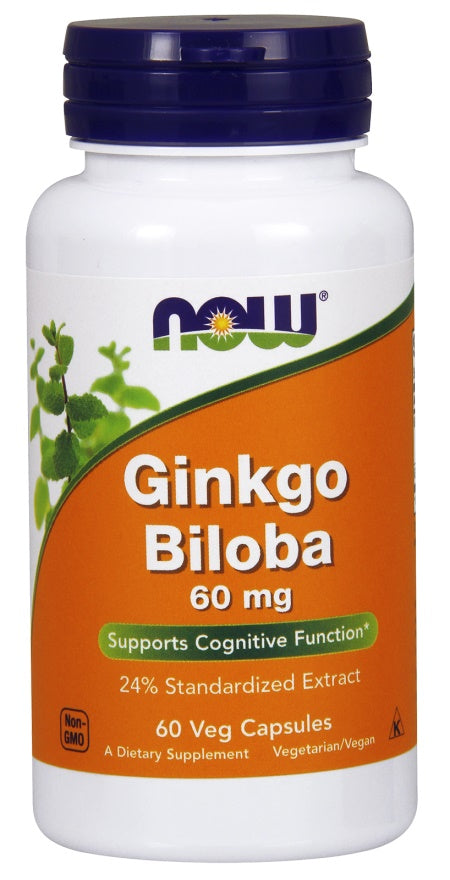 NOW Foods Ginkgo Biloba - 60mg - 120 vcaps