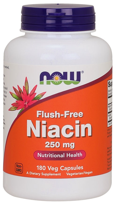 NOW Foods Niacin Flush-Free - 250mg - 180 vcaps