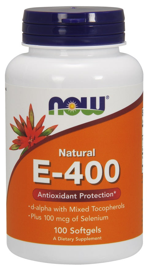 NOW Foods Vitamin E-400 IU with Selenium - 100 softgels