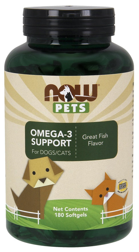 NOW Foods Pets Omega-3 Support - 180 softgels