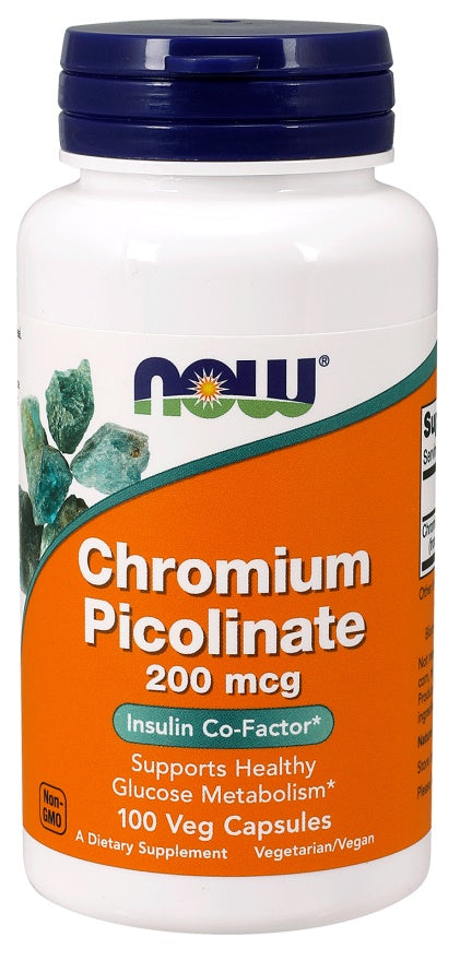 NOW Foods Chromium Picolinate - 200mcg - 100 vcaps