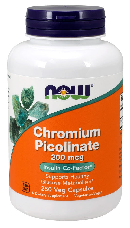 NOW Foods Chromium Picolinate - 200mcg - 100 vcaps