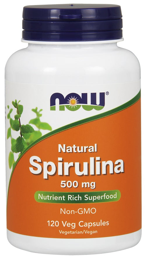 NOW Foods Spirulina Natural - 500mg - 120 vcaps