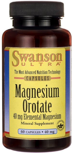 Swanson Magnesium Orotate - 40mg - 60 caps