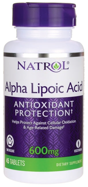 Natrol Alpha Lipoic Acid Time Release - 600mg - 45 tabs