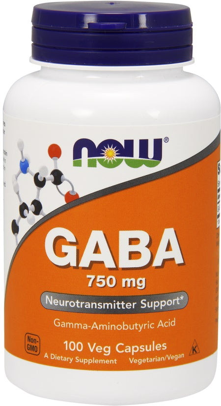 NOW Foods GABA 750mg - 100 vcaps