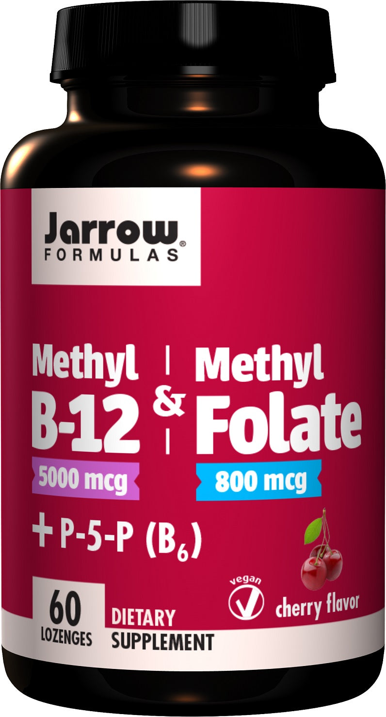 Jarrow Formulas Methyl B-12 & Methyl Folate 400mcg  100 lozenges- 400mcg - 100 lozenges