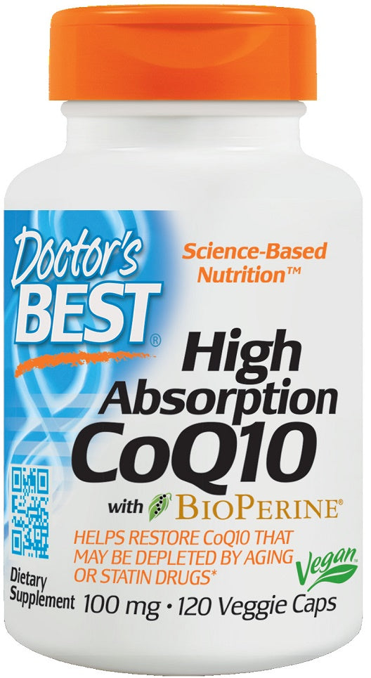 Doctor's Best High Absorption CoQ10 with BioPerine - 100mg - 120 softgels