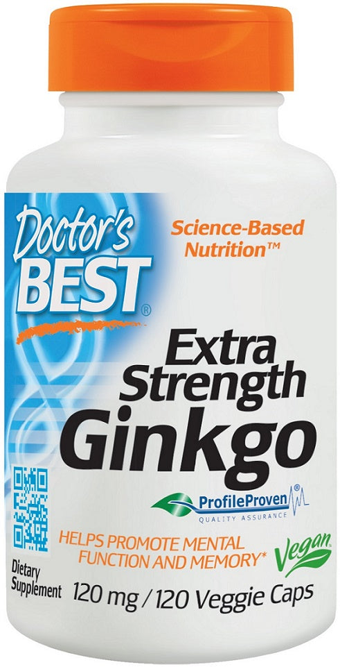 Doctor's Best Extra Strength Ginkgo - 120mg - 120 vcaps