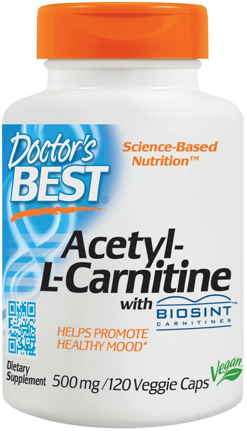 Doctor's Best Acetyl L-Carnitine with Biosint Carnitines 500mg  120 vcaps- 500mg - 120 vcaps