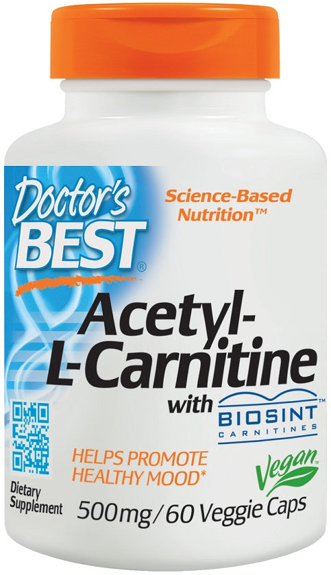 Doctor's Best Acetyl L-Carnitine with Biosint Carnitines 500mg  120 vcaps- 500mg - 120 vcaps