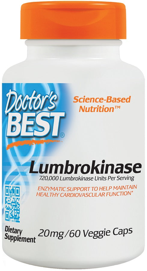 Doctor's Best Lumbrokinase - 20mg - 60 vcaps