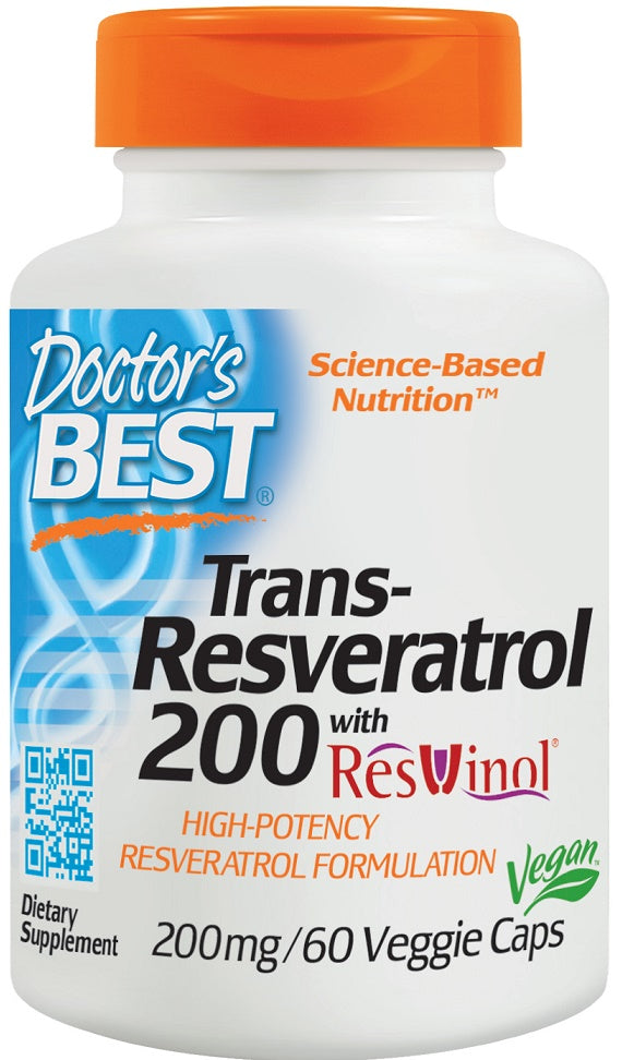 Doctor's Best Trans-Resveratrol with ResVinol-25 - 100mg - 60 vcaps