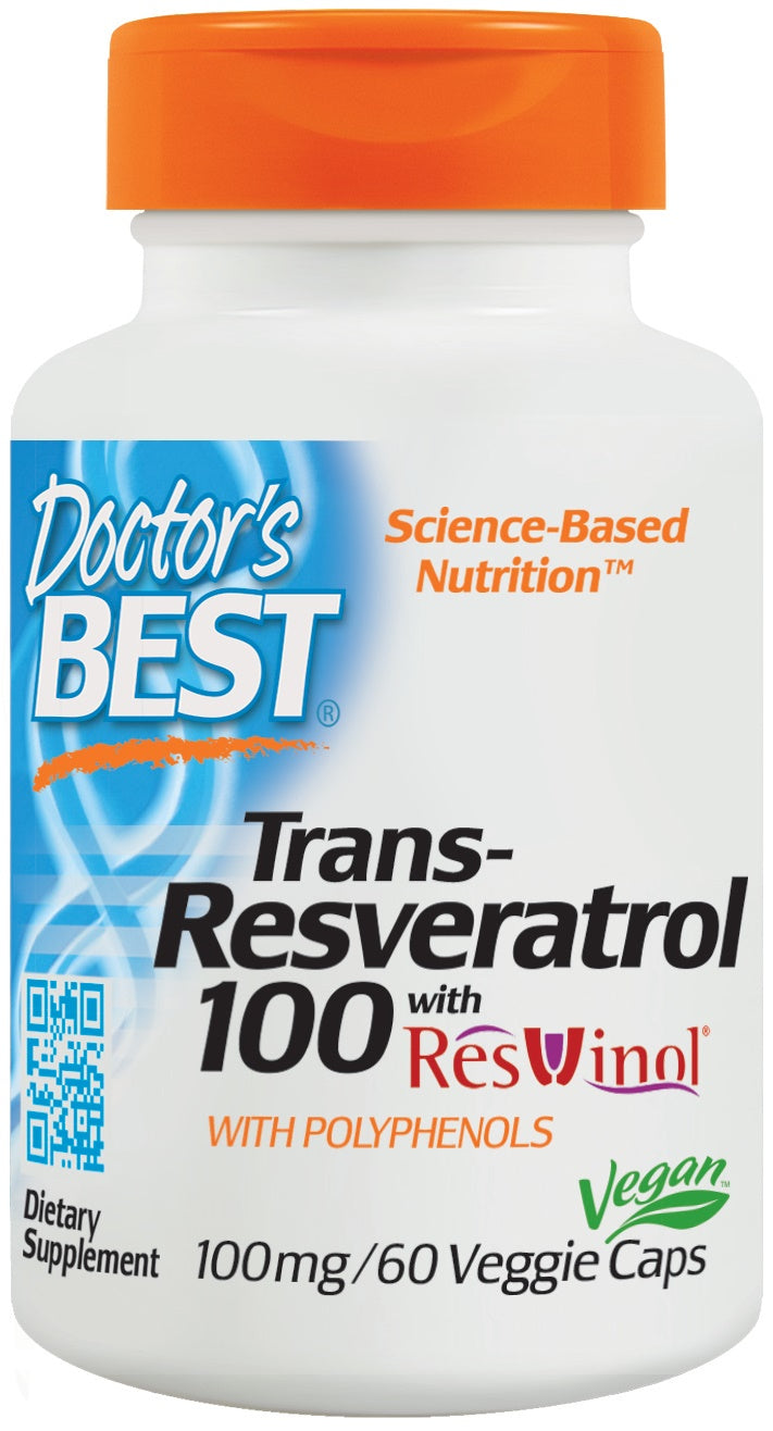 Doctor's Best Trans-Resveratrol with ResVinol-25 - 100mg - 60 vcaps