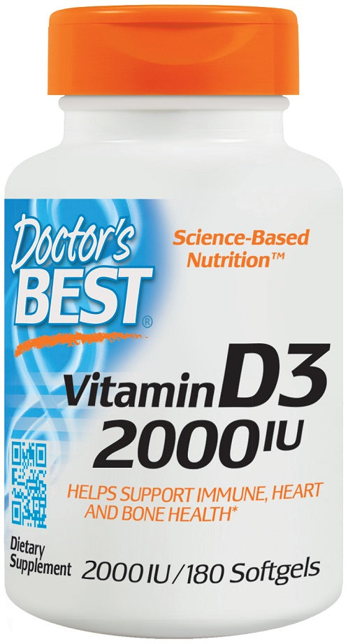 Doctor's Best Vitamin D3 - 1000 IU - 180 softgels