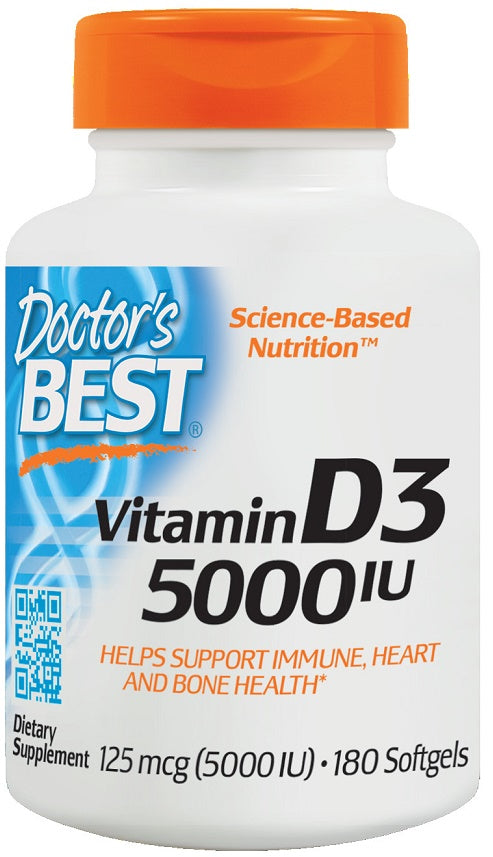 Doctor's Best Vitamin D3 - 1000 IU - 180 softgels