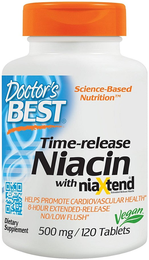Doctor's Best Time-release Niacin with niaXtend - 500mg - 120 tablets