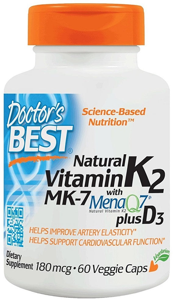 Doctor's Best Natural Vitamin K2 MK7 with MenaQ7 - 100mcg - 60 vcaps