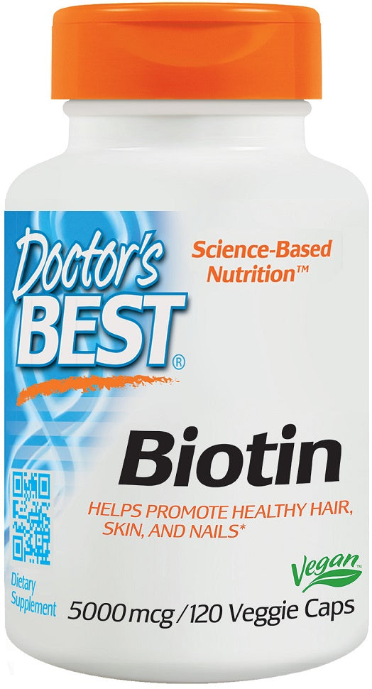 Doctor's Best Biotin - 5000mcg - 120 vcaps