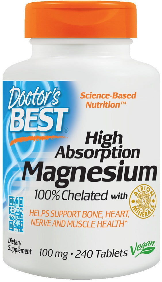 Doctor's Best High Absorption Magnesium - 100mg - 120 tablets