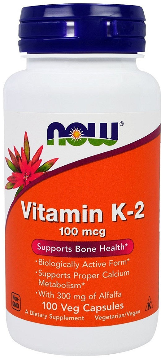 NOW Foods Vitamin K-2 - 100mcg - 100 vcaps