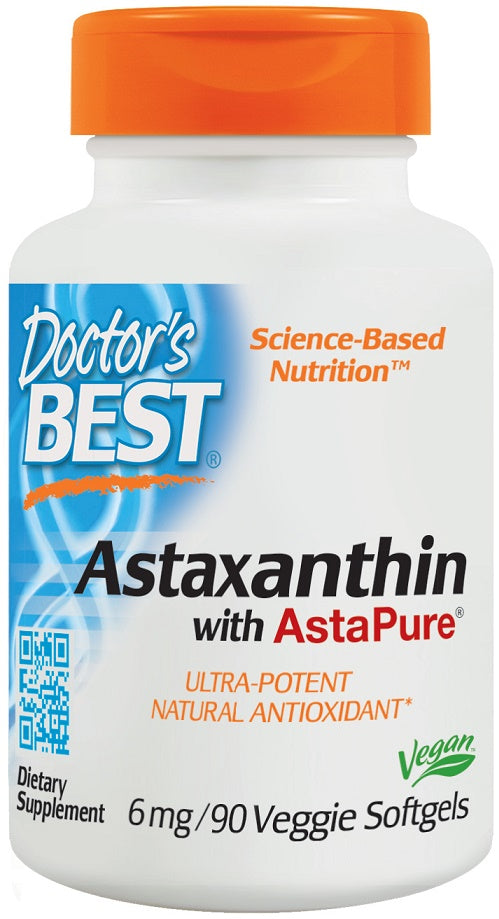 Doctor's Best Astaxanthin with AstaPure - 6mg - 90 veggie softgels