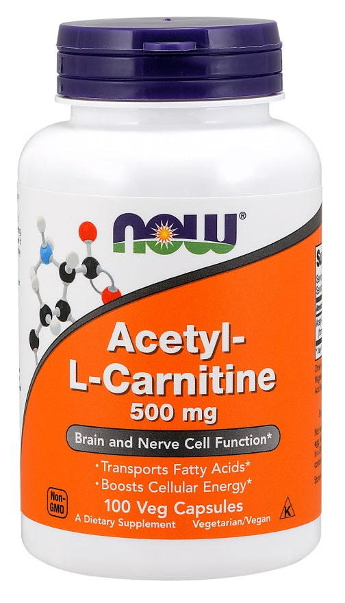 NOW Foods Acetyl-L-Carnitine - 500mg - 100 vcaps