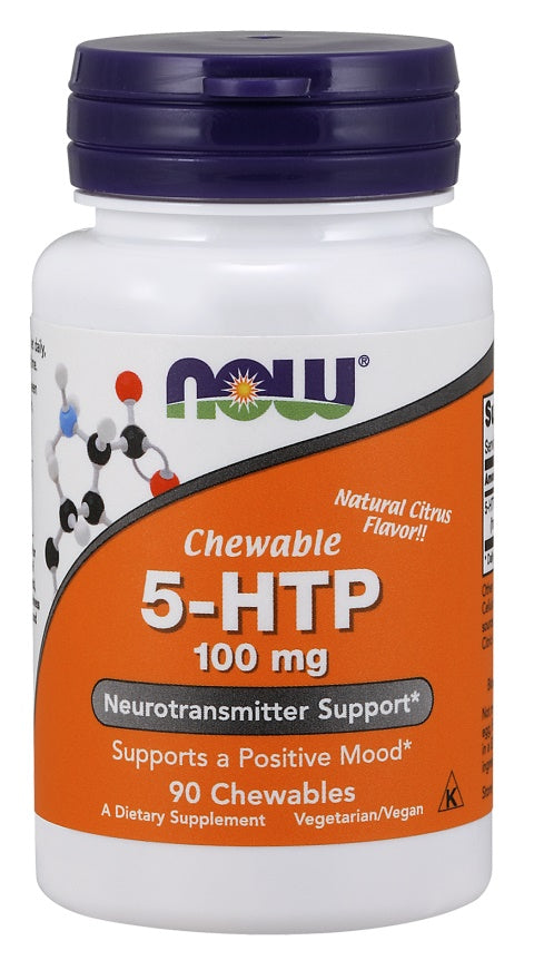 NOW Foods 5-HTP 100mg () 90 chewables- 100mg - 90 chewables