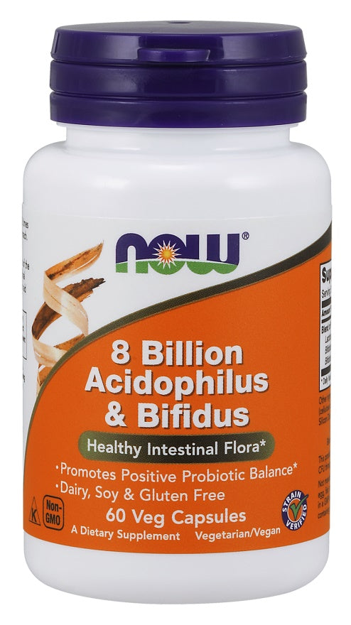 NOW Foods 8 Billion Acidophilus & Bifidus - 120 vcaps