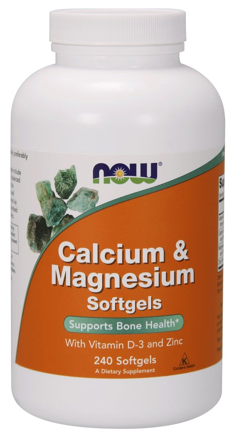 NOW Foods Calcium & Magnesium with Vit D and Zinc - 120 softgels