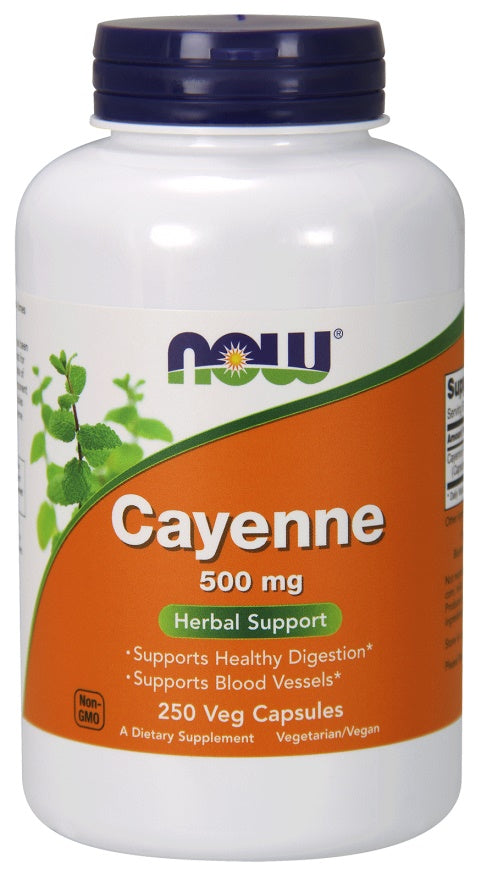 NOW Foods Cayenne - 500mg - 100 vcaps