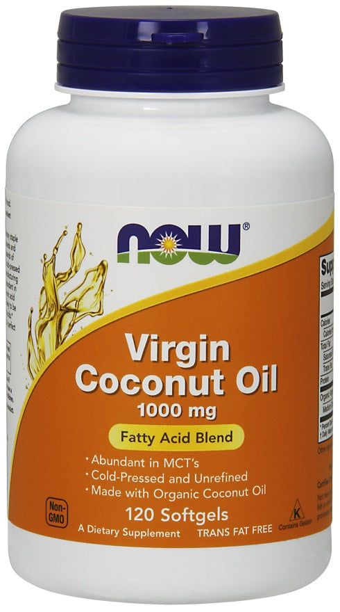 NOW Foods Virgin Coconut Oil - 1000mg - 120 softgels