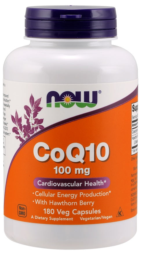 NOW Foods CoQ10 with Hawthorn  - 100mg - 180 vcaps