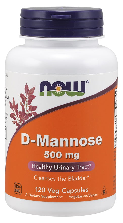 NOW Foods D-Mannose - 500mg - 120 vcaps