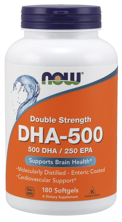 NOW Foods DHA-500 500 DHA / 250 EPA - 180 softgels