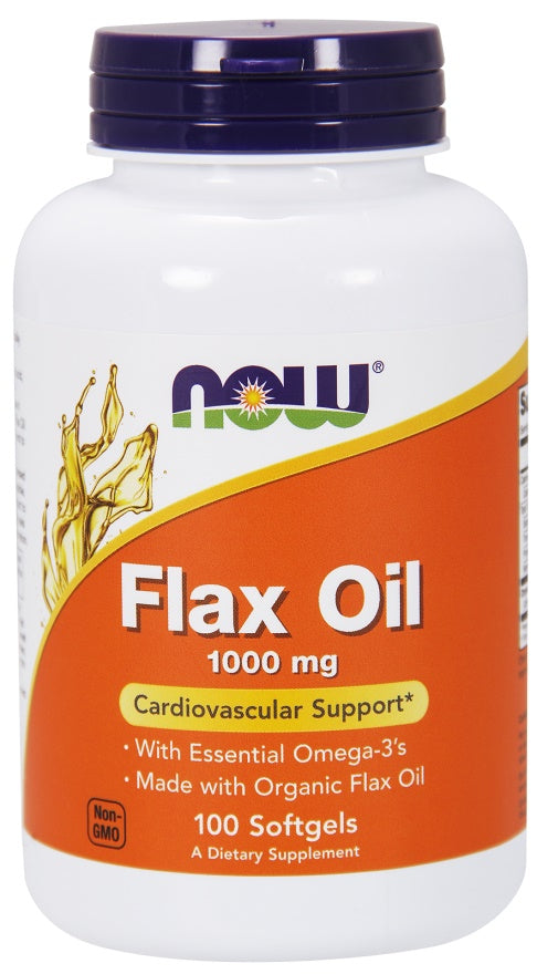 NOW Foods Flax Oil - 1000mg - 100 softgels