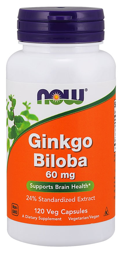 NOW Foods Ginkgo Biloba - 60mg - 120 vcaps