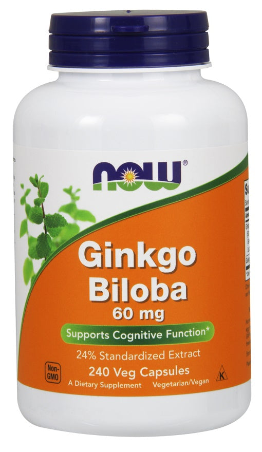 NOW Foods Ginkgo Biloba - 60mg - 120 vcaps