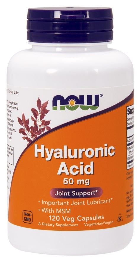 NOW Foods Hyaluronic Acid with MSM - 50mg - 120 vcaps