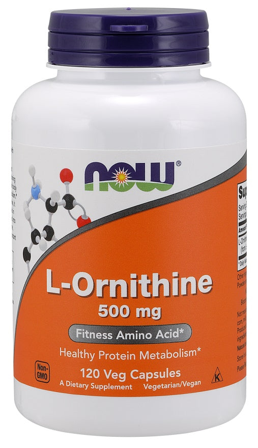 NOW Foods L-Ornithine - 500mg - 120 vcaps