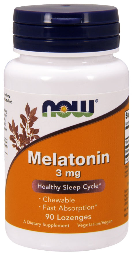NOW Foods Melatonin Chewable 3mg - 180 lozenges