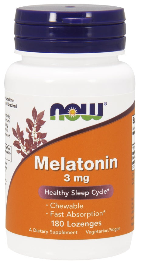 NOW Foods Melatonin Chewable 3mg - 180 lozenges
