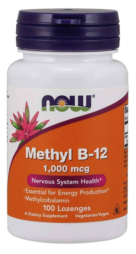 NOW Foods Methyl B-12 with Folic Acid - 5000mcg - 120 lozenges