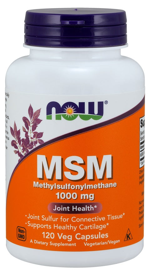 NOW Foods MSM Methylsulphonylmethane - 1000mg - 120 vcaps