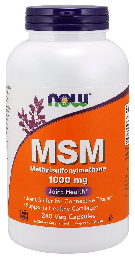 NOW Foods MSM Methylsulphonylmethane - 1000mg - 120 vcaps