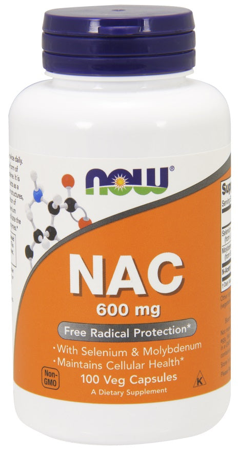 NOW Foods NAC with Selenium & Molybdenum - 600mg - 100 vcaps