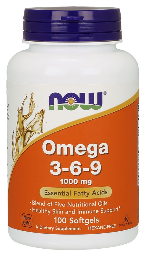 NOW Foods Omega 3-6-9 - 1000mg - 100 softgels