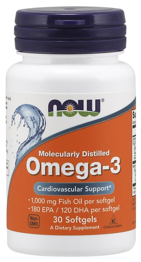 NOW Foods Omega-3 Molecularly Distilled - 100 softgels