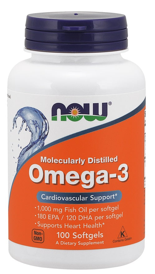 NOW Foods Omega-3 Molecularly Distilled - 100 softgels