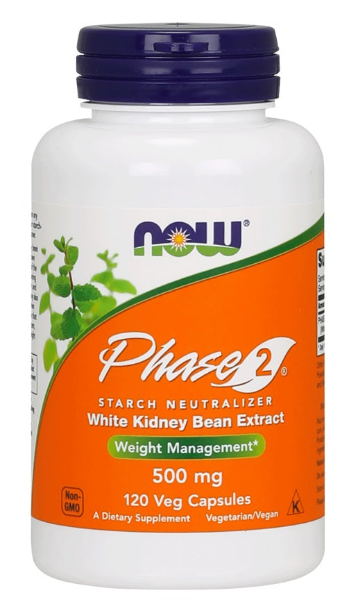 NOW Foods Phase 2 White Kidney Bean Extract - 500mg - 120 vcaps